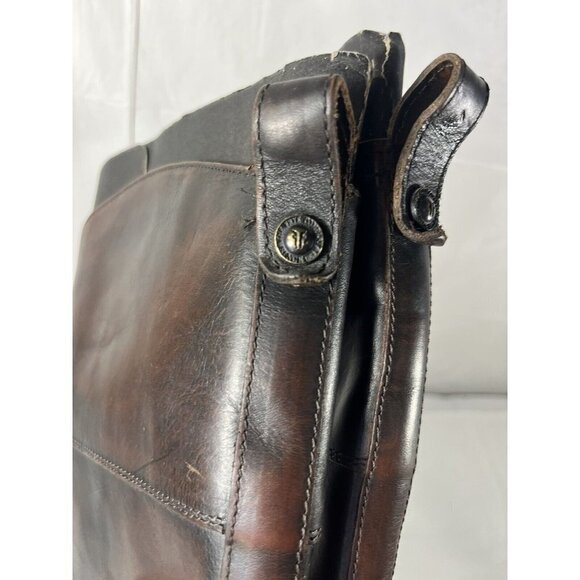 FRYE Melissa Harness Inside Zip Tall Brown Leather Boots Sz 6 B 76929 $438 - Picture 10 of 16